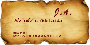 Jónás Adelaida névjegykártya